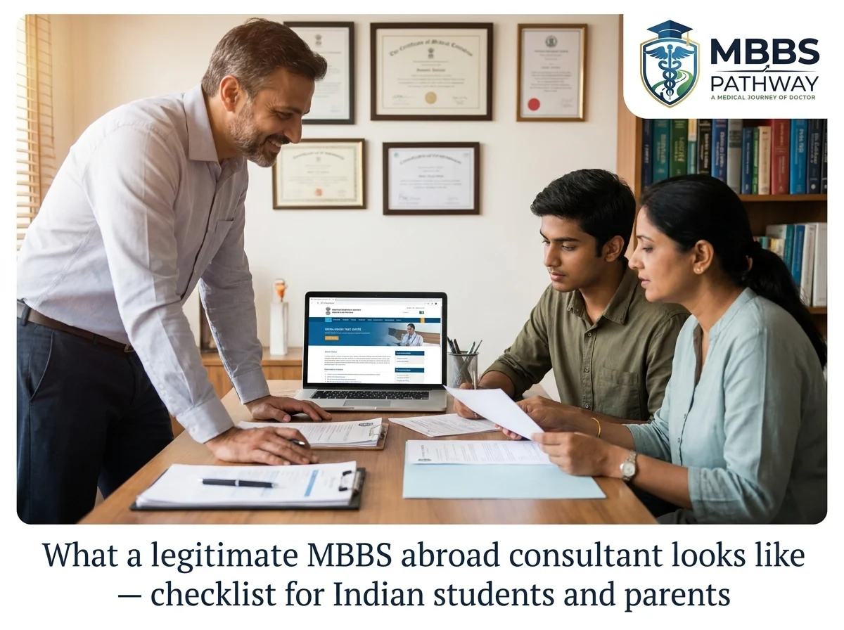 What a legitimate MBBS abroad consultant looks like — checklist for Indian students and parents