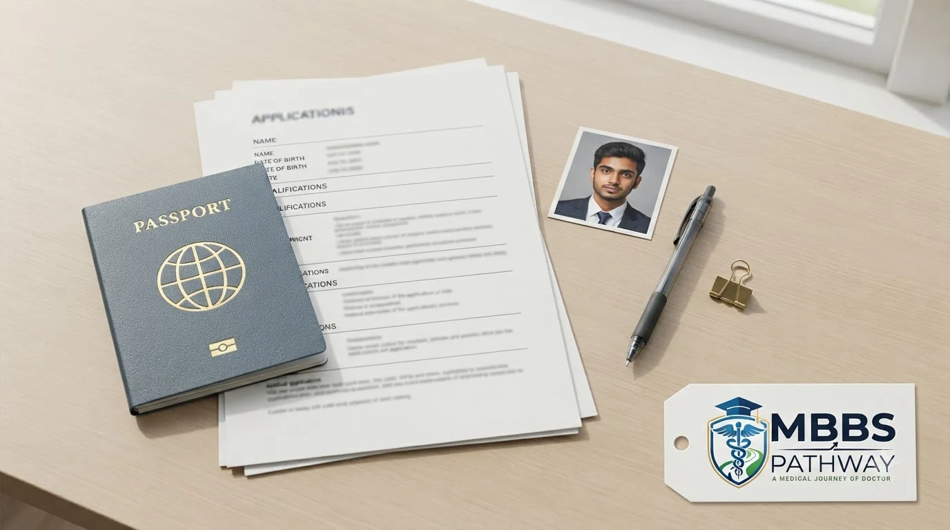 Passport application documents for MBBS abroad student